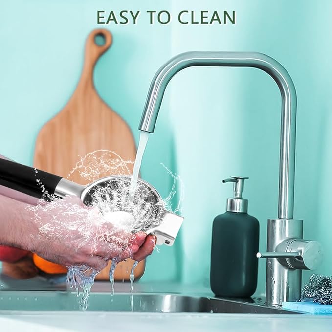 Stainless Steel Lemon Squeezer Lime Lemon and Fruit Juicer with Silicone Handles Large Manual Citrus Press Juicer