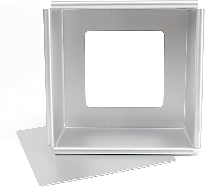 4 Inch Square Aluminum Cheesecake Pan with Removable Loose Bottom for Baking, Cake Mold Bakeware (4.4'' x 4.4'' x 2'')