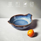 Ceramics Au Gratin baking Dishes Set of 4, Baking Tray Bake ware, 8.6 oz Ramekins, for Pie Pan, Appetizer, Tart, Dessert, Quiche, Oven Small dish, individual dishes, Round 7.5 Inch