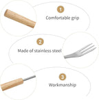 Pack of 6 Fondue Forks Chocolate Cheese Dipping Set Candy Dipping Forks, DIY Baking Supplies Stainless Steel Cake Dipping Fork