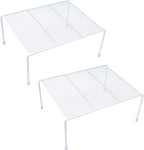 Set of 2 Mesh Kitchen Shelves Cabinet Storage Shelf Rack (13.1 x 10.2 Inch) ，Kitchen Bathroom Pantry Cupboard Desk Home Office, Fridge, Cabinet, Bathroom Cupboard (White)