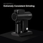 TIMEMORE Sculptor 078S Flat Burr Coffee Bean Grinder, Electric Espresso Grinder with Stepless Coarseness Adjustment, Suitable for Espresso, Pour over, French Press, Cold Brew - Black