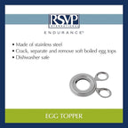 RSVP International Endurance Kitchen Tool Collection Durable & Easy to Clean, Dishwasher Safe, Egg Topper, Stainless Steel