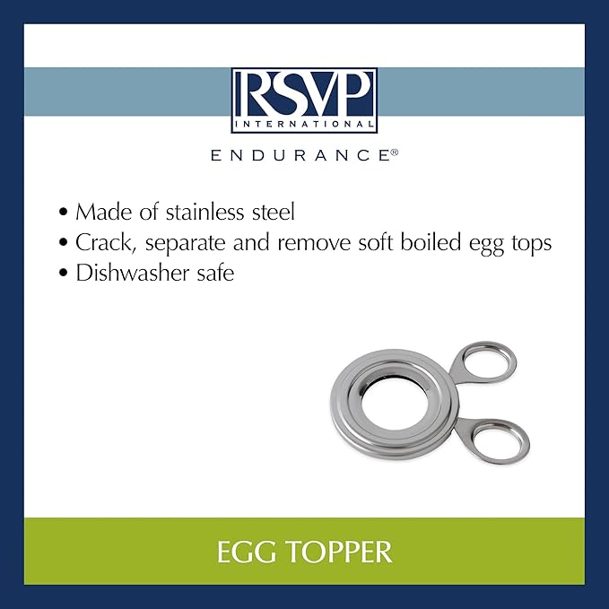 RSVP International Endurance Kitchen Tool Collection Durable & Easy to Clean, Dishwasher Safe, Egg Topper, Stainless Steel