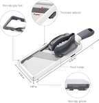 Multi Handheld Mandoline Slicer - Adjustable Stainless Steel Blade, Comfort Grip, Safety Features, Easy to Clean, Ideal for Speedy Slicing of Fruits and Vegetables (Gray)