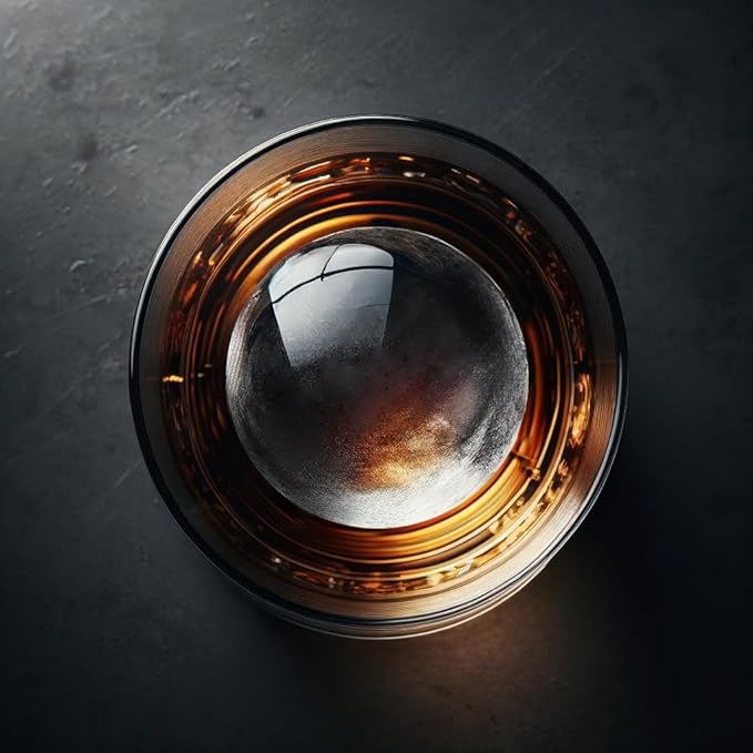 glacio Clear Ice Maker Set – Crystal Clear Ice Ball & Cube Molds for Whiskey and Cocktails | Dilution-Free Directional Freezing Design | Easy Removal