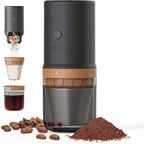 【Electric Coffee Grinder Coffee Maker 】Portable Grinder Stainless Steel Whole Bean for Outdoor Sport Lover French Press Drip Coffee, Reusable Espresso Capsules Turkish Brew