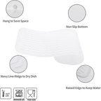 Silicone Dish Drying Mat for Multiple Usage,Easy clean,Eco-friendly,Heat-resistant Silicone Mat for Kitchen Counter,Sink,Bar,Bottle,or Cup Translucent M 17 inches x 6 inches