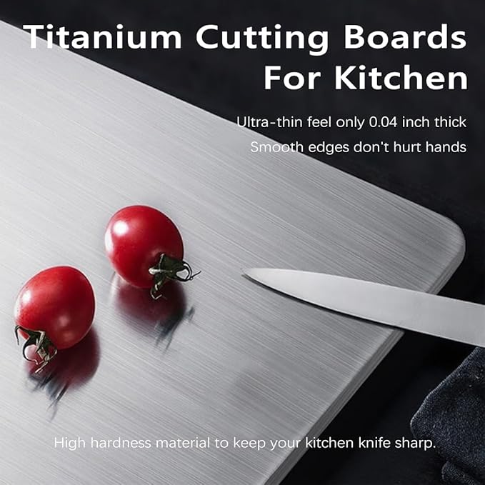 3 pack Titanium Cutting Boards for Kitchen -Titanium Cutting Board Double Sided Titanium Cutting Mat,Non Stick Chopping Board