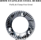 M1004 Electric Coffee Grinder for Home Use with Precise Grinding,48mm Burr,Detachable Funnel Stand, Anti-static Design