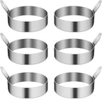 4/6 Pack Egg Ring, 3 Inch Egg Cooking Ring Non Stick Stainless Steel Egg Rings for Frying Eggs Pancake Sandwich Cooking Beefsteak Griddle Kitchen Gadgets for Breakfast