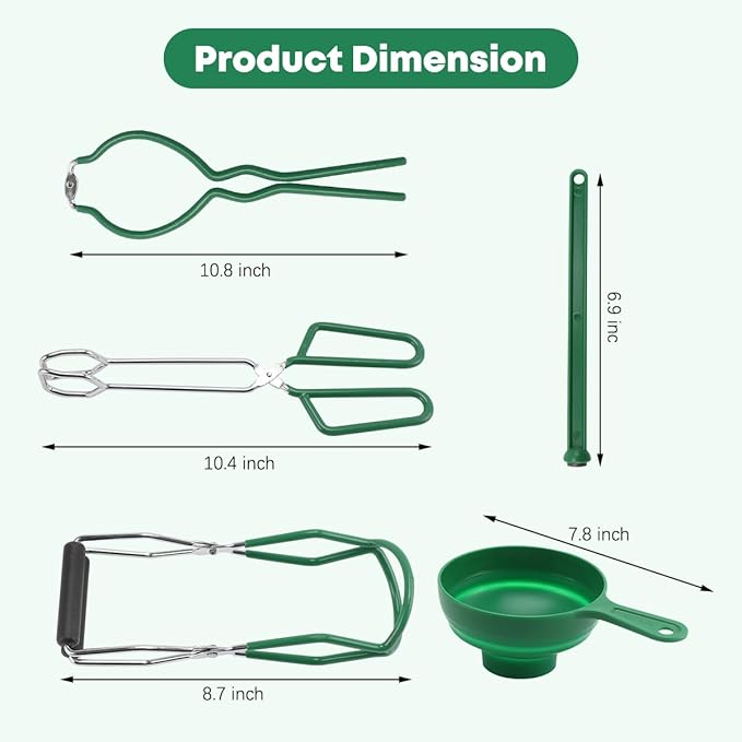 Stainless Steel 21.5QT Water Bath Canning Pot with Rack & Lid, Canning Supplies Starter Kit and 6 Pieces Canning Tools Set, Water bath Canner for Beginner