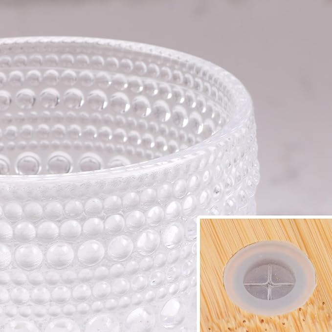 Vintage Hobnail Drinking Glasses Set of 4, 16 oz Highball Glasses Cup Set, Kitchen Water Glasses Cup, Bar Mixed Drinkware Set for Beer, Juice, Cocktail, Whiskey, Milk