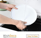 White Dinner Plates Set of 4, Ceramic Dining Plates 10.5 inch, Large Salad Plate, Porcelain Kitchen Plate for Pizza, Steak, Microwave and Dishwasher Safe