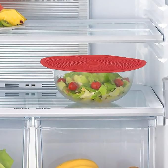 KooMall 12 10 8 Inch Multi-use Microwave Mat, Trivet, Pot Holders, Drying, Baking, Place Mat, Utensils Rest, Silicone Cover Pad for Hot Pot Pans Bowls Plates Dishes Kitchen Counter, Heat Resistant,Red