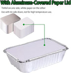 BIBRADAA®Aluminum Pans with Lids,74.4oz(12Pack),37.2oz(10Pack),23.7oz(13Pack),Foil Pans with Lids(Cardboard Covers),Disposable Tin Foil Pans,for Baking, Meal Prep and Freezer, Takeout.