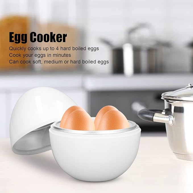 Microwave Egg Boiler for 4 Eggs, Boiled Egg Poachers, Rapid Egg Cooker Microwave Boiled Egg Maker for Hard Soft Boiled Egg Cooker Steamer