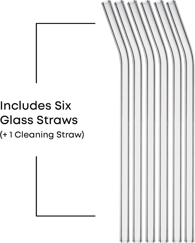 JoyJolt Star Wars Retro Vintage Collection 16.9oz Glass Tumblers - Featuring Darth Vader, R2D2, Yoda, Chewbacca, Red Leader, Jawa - Original Trilogy Drinkware, Set of 6 with Glass Straws