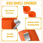 3PCS Egg Shell Opener Egg Separator Stainless Steel Egg Peeler for Eggs, Easy Raw Egg Cracker & Boiled Egg Slicer, Kitchen Gadgets for Baking Breakfast