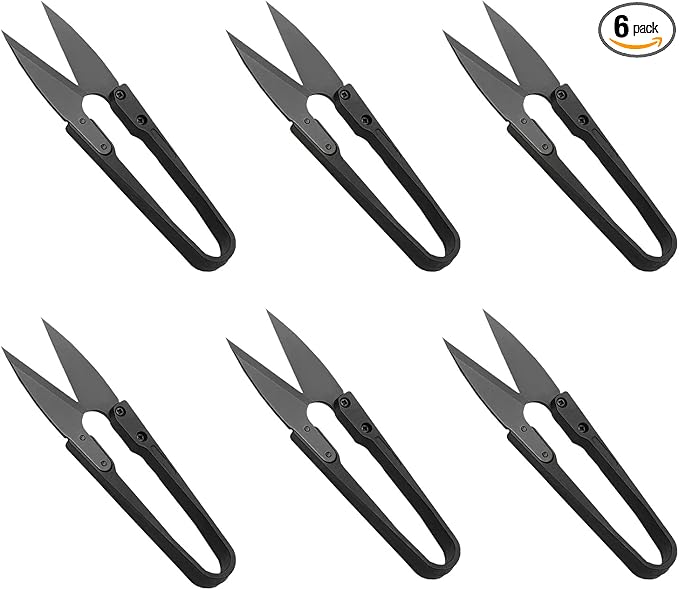JINJIAN Bonsai Pruning Scissors 6PCS - Small Pruner Shears Bud Leaves Trimmer Garden Shears for Plants, Gardening Clippers for Flower Bonsai Trimming Pruners Trimmers Secateurs(BLACK)