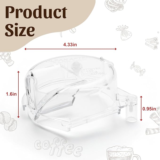 DGB-500GLID Grinder Lid for Cuisinart Coffee Grinder Clear Grinder Assembly Lid Replacement Parts for Cuisinart Grind and Brew Coffee Maker Models DGB-475,DGB-475BK,DGB-500,DGB-500BK,DGB-600,DGB-600BC