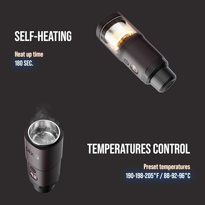 WACACO Coffee Machine Electric & Portable, With 4 Coffee Types & Fast Heat-Up, 9000mAh Battery Up to 5 Cups, 20 Bar Portable Espresso Maker For Ground Coffee & NS Capsule (Tuscan Red)