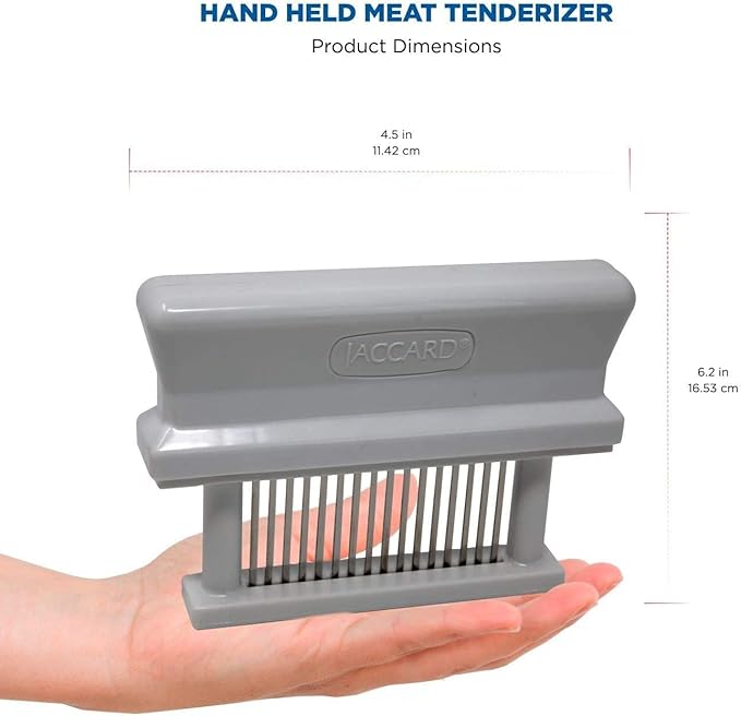 Jaccard 16-Blade Meat Tenderizer, Original Super Mini Meat Tenderizer, ABS Columns, 1.00 x 4.00 x 5.8 Inches, White