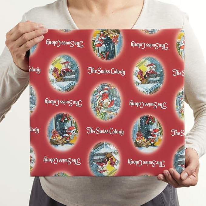 2 Red Gift Boxes - The Swiss Colony 27 Favorites Food Gift Set, Summer Sausage Meats and Cheeses, Assorted Chocolates, Candies, Petits Fours, Cheese & Charcuterie Board Gifts Basket, Holiday Christmas