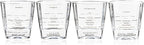 TRUE Cocktail Rocks Glasses with Recipes for Old Fashioned, Mojito, Mint Julep & Caipirinha, Old Fashioned Glasses, Bar Glassware, 8.5 oz, Set of 4