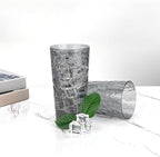 Yalin 24-Ounce Plastic Tumbler Acrylic Drinking Glasses, Reusable Plastic Cups, Stackable, BPA-Free, Shatter Proof, Dishwasher Safe, Set of 8 (Gray)