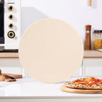 12.6" x 0.4" Coating Pizza Stone, Cordierite & Ceramic Round Pizza Stones for Oven Grill BBQ, Food Grade Baking Stone for Pizza and Bread, Outdoor Pizza Accessories for Grilling