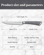harriet Steak Knives Set of 8, 4.5" Serrated Steak Knives, Full Tang Premium Stainless Steel Steak Knives Set with Gift Box, Dinner Knives, Marble Pattern Handle
