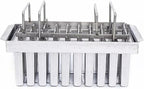 20PCS Commercial Popsicle Molds Heavy Duty Stainless Steel Popsicle Maker Kit with Brush & Sticks, 85g Capacity per Slot, DIY Yogurt Ice Cream Tools for Home Restaurants (Flat Head Double Groove)