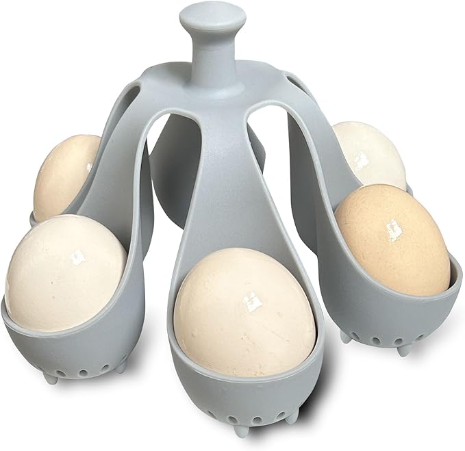 Egg Poacher,Egg Cooker for Making Soft or Hard Boiled Eggs,Poached Egg Brackets for Easy Cooking (6 egg)