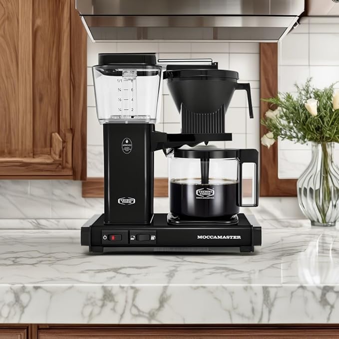 Technivorm Moccamaster 53937 KBGV 10-Cup Coffee Maker Black, 40 Ounce, 1.25l