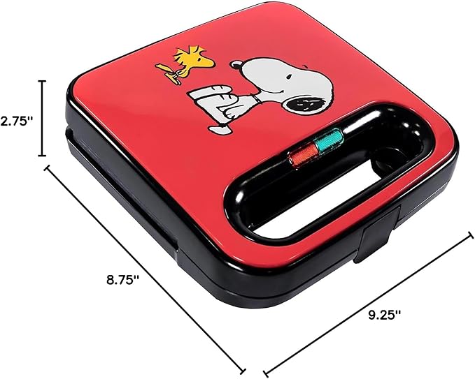 Uncanny Brands Peanuts Grilled Cheese Maker - Make Snoopy and Woodstock Sandwiches - Kitchen Appliance