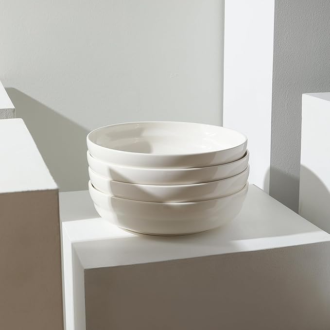Stone Lain Virtuo 4-Piece Pasta Bowl Set Porcelain, White