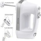 Kenmore Electric Hand Mixer - Kitchen 5 Speed Handheld Blender With Whisk, Beater, Dough Hook, Attachments Storage Case Batidora De Mano, Turbo Boost, Appliance For Cake Mix, Eggs, Whipping Cream