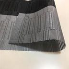 PIGCHCY Vinyl Placemats Set of 12 Washable Durable Kitchen Place Mats Easy to Clean Plastic Placemats for Dining Table (Black)