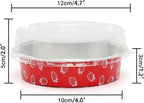 Beasea Disposable Mini Pie Pans with Lids, 100 Pack 4 Inch 8oz Aluminum Baking Foil Tins Small Round Tart Cups Containers for Individual Cupcake Dessert Muffin Cheesecake Ramekins Quiche Oven Dishes