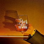 Jesus Touched My Water Wine Glass, Bachelor Party Favors, For Special Occasions 30th, 40th, 50th, 60th Birthdays for Mom-102