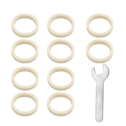 Felt Washer Replacement Compatible with Breville Espresso Machine Grinders,10 Pcs in a Pack Burr Coffee Grinder, Made of Wool, Strong Density and Durability
