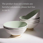 Large Pasta Bowls Set of 6, 29 oz Green Porcelain 7 inch, Microwave Oven Dishwasher Safe for Salad Soup
