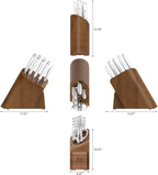 Cangshan L1 Series 7-Piece Cleaver Knife Block Set, Forged German Steel, White, 1027129