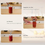 Stainless Steel Canning Pot with Rack & Lid, 21.5 QT Water Bath Canner for Canning, Complete Canning Supplies Starter Kit with Tools, Funnel, Jar Lifter, Tongs for Beginners and Home Use