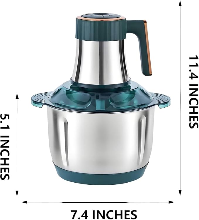 5L Electric Meat Grinder, Stainless Steel Dough Machine, 500w Strong Food Processing Machine, 5-Speed Mode, Used For Dough Stirring, Onion, Meat, Nuts, Fruits, Garlic, Vegetables