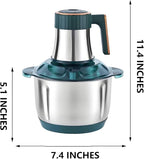 5L Electric Meat Grinder, Stainless Steel Dough Machine, 500w Strong Food Processing Machine, 5-Speed Mode, Used For Dough Stirring, Onion, Meat, Nuts, Fruits, Garlic, Vegetables