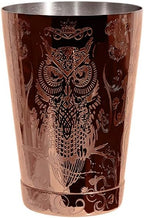 SKY FISH Bartender Kit Cocktail Shaker Set-6 Pieces Stainless Steel Copper Plated Etching Bar Tools with Boston Shaker Tins,Mixing Spoon,Mojito Muddler,Jigger,Hawthorne Strainer,Ice Tongs