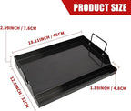 18" x 12" Nonstick Griddle for Gas & Charcoal Grill, Heavy-Duty Flat Top Griddle with Grease Tray for Cooking, Parties & Camping