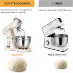 8.4QT Commercial Stand Mixer 800W with NSF Certified and Aluminum Die Casting, Mixers Kitchen Electric Stand Mixer Metal Food Mixer with Stainless Steel 8L Bowl, Dough Hook, Whisk and Beater